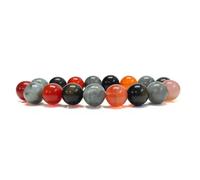 Gemaltic 12MM Healing Crystals Emotional Support Bracelet - Natural Gemstone Beads for Stress Relief, Reiki Charged Energy Jewelry for Men & Women (Anger Management, 7.5 Inc)