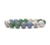 Gemaltic 12MM Healing Crystals Emotional Support Bracelet - Natural Gemstone Beads for Stress Relief, Reiki Charged Energy Jewelry for Men & Women (Problem Solving, 8.5 Inc)