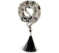 Gemaltic Healing Crystals 108+1 Beads Jap Mala - 6MM Natural Gemstone Prayer Beads for Meditation, Chanting, Yoga, Hindu & Christian Spiritual Use - 30 Inch (Rutlite)