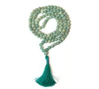 Gemaltic Healing Crystals 108+1 Beads Jap Mala - 6MM Natural Gemstone Prayer Beads for Meditation, Chanting, Yoga, Hindu & Christian Spiritual Use - 30 Inch (Green Amazonite)