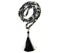 Gemaltic Healing Crystals 108+1 Beads Jap Mala - 6MM Natural Gemstone Prayer Beads for Meditation, Chanting, Yoga, Hindu & Christian Spiritual Use - 30 Inch (Zebra Jasper)
