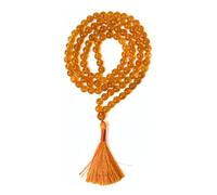 Gemaltic Healing Crystals 108+1 Beads Jap Mala - 6MM Natural Gemstone Prayer Beads for Meditation, Chanting, Yoga, Hindu & Christian Spiritual Use - 30 Inch (Citrine)