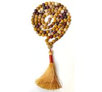 Gemaltic Healing Crystals 108+1 Beads Jap Mala - 6MM Natural Gemstone Prayer Beads for Meditation, Chanting, Yoga, Hindu & Christian Spiritual Use - 30 Inch (Mookaite)