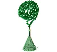 Gemaltic Healing Crystals 108+1 Beads Jap Mala - 6MM Natural Gemstone Prayer Beads for Meditation, Chanting, Yoga, Hindu & Christian Spiritual Use - 30 Inch (Green Aventurine)