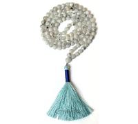 Gemaltic Healing Crystals 108+1 Beads Jap Mala - 8MM Natural Gemstone Prayer Beads for Meditation, Chanting, Yoga, Hindu & Christian Spiritual Use - 30 Inch (Rainbow Moonstone)