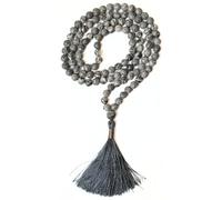 Gemaltic Healing Crystals 108+1 Beads Jap Mala - 8MM Natural Gemstone Prayer Beads for Meditation, Chanting, Yoga, Hindu & Christian Spiritual Use - 30 Inch (Map Jasper)