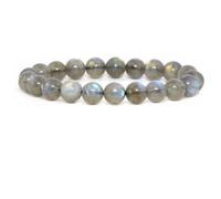 Gemaltic Healing Crystals 10mm Bead Bracelet - Natural Gemstone Energy Jewelry for Men & Women - Handmade Stretch Bracelet for Positive Energy, Meditation & Reiki (Labradorite, 7.5 In)