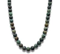 Gemaltic Healing Crystals 10MM Gemstone Beads Necklace - Natural Reiki Charged Crystal Jewelry for Men & Women - Energy Balancing & Meditation Stone Necklace (African Turquoise, 26 Inch)