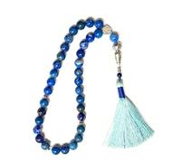 Gemaltic Healing Crystals 33 Beads 10MM Gemstone Tasbih - Natural Prayer Beads, Islamic Tasbeeh, Meditation & Healing Mala (Lapis Lazuli)