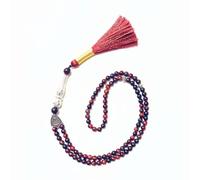 Gemaltic Healing Crystals 4MM Gemstone Tasbeeh - 99 Beads Islamic Prayer Beads | Natural Crystal Misbaha for Meditation, Dhikr & Stress Relief (Red Tiger Eye)