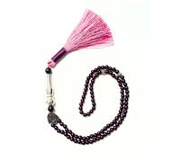 Gemaltic Healing Crystals 4MM Gemstone Tasbeeh - 99 Beads Islamic Prayer Beads | Natural Crystal Misbaha for Meditation, Dhikr & Stress Relief (Garnet)