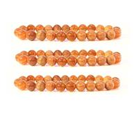 Gemaltic Healing Crystals 8mm Natural Gemstone Beads Bracelet Pack of 3 - Energy Balancing, Meditation, Reiki, Chakra Healing Bracelet for Men & Women (Sunstone, 6.5 Inc)