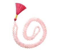 Gemaltic Healing Crystals Gemstone Jap Mala 108 Beads Necklace 8mm - Healing Crystal Meditation Prayer Mala (Rose Quartz)