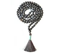 Gemaltic Healing Crystals Jap Mala 108 Beads 6mm Faceted Gemstone Mala Necklace 27 Inch for Meditation, Prayer, Yoga, Reiki Healing Crystal & Christian Rosary Use (Sulemani Hakik)