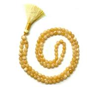 Gemaltic Healing Crystals Jap Mala 108 Beads 8mm Faceted Gemstone Mala Necklace 31 Inch for Meditation, Prayer, Yoga, Reiki Healing Crystal & Christian Rosary Use (Calcite)