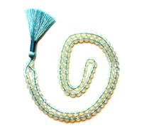Gemaltic Healing Crystals Jap Mala 108 Beads 8mm Faceted Gemstone Mala Necklace 31 Inch for Meditation, Prayer, Yoga, Reiki Healing Crystal & Christian Rosary Use (Opal)