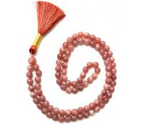 Gemaltic Healing Crystals Jap Mala 108 Beads 8mm Faceted Gemstone Mala Necklace 31 Inch for Meditation, Prayer, Yoga, Reiki Healing Crystal & Christian Rosary Use (Sunstone)