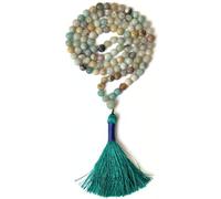 Gemaltic Healing Crystals Natural Gemstone Tasbeeh 6MM - 100 Prayer Beads Misbaha | Islamic Tasbih for Zikr, Meditation, Stress Relief & Spiritual Healing (Amazonite Multi)