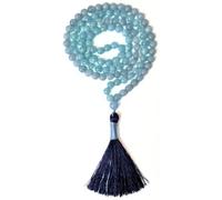 Gemaltic Healing Crystals Natural Gemstone Tasbeeh 6MM - 100 Prayer Beads Misbaha | Islamic Tasbih for Zikr, Meditation, Stress Relief & Spiritual Healing (Aquamarine)