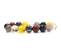 Gemaltic Healing Crystals Zodiac Sign Bracelet - 10MM Natural Gemstone Beads - Zodiac Birthstone Jewelry for Positive Energy, Luck & Healing (Aries, 8.5 In)