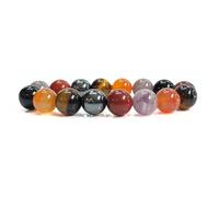 Gemaltic Healing Crystals Zodiac Sign Bracelet - 12MM Natural Gemstone Beads - Zodiac Birthstone Jewelry for Positive Energy, Luck & Healing (Leo, 8.5 In)