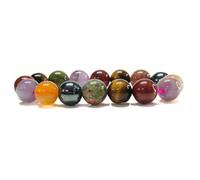 Gemaltic Healing Crystals Zodiac Sign Bracelet - 12MM Natural Gemstone Beads - Zodiac Birthstone Jewelry for Positive Energy, Luck & Healing (Aries, 6.5 Inc)