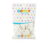 Gemar Latex Balloons 10 Inches Pastel White Pack of 100