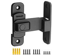 GEMASP Door Latch Lock 90 Degree Gate Latch Flip Latch Corner Latch, Sliding Barn Door Lock Suitable for Garden, Bathroom, Garage, Window (Black)