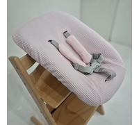 Gembebe Cotton Cover Sheet Compatible with Stokke Tripp Trapp High Chair Newborn Set (Baby Pink)