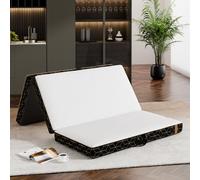 GEMBED Tri-Fold Memory Foam Mattress - 2 Inch Portable Foldable Floor Bed with Washable Cover & Non-Slip Base, Space-Saving for Travel, Camping, Guest Bed, Yoga, RV, 75"x38"x2"