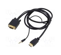 Gembird CABLE HDMI-VGA +3.5mm/1.8m A-HDMI-VGA-03-6