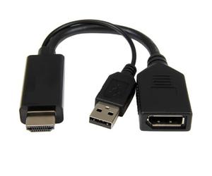 Gembird ADAPTADOR ACTIVE 4K HDMI A MONITOR DISPLAYPORT, BLACK A-HDMIM-DPF-01