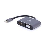 Gembird Adaptador USB Type-C a HDMI/VGA Grey