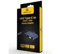 Gembird Adaptador USB Type-C a HDMI/VGA Grey