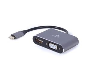 Gembird Adaptador USB Type-C a HDMI/VGA Grey
