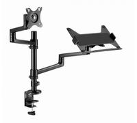 GEMBIRD ADJUSTABLE DESK ARM/MONITOR HOLDER + NOTEBOOK STAND 17-32, VESA 100X1