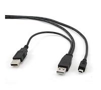 Gembird Dual USB 2.0 Y A- plug to MINI 5PM cable 0.9 M (CCP USB22-AM5P - 3)