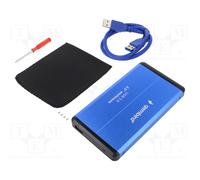 Gembird EE2-U3S-2-B - HDD enclosure - 2.5" - SATA - USB connector - Blue
