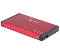 Gembird EE2-U3S-2-R HDD Enclosure 2.5 Inch Red Storage Box - Storage Boxes (2.5 Inches, SATA, 3.0 (3.1 Gen 1), HDD Enclosure, Red, Aluminum)