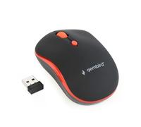 Gembird Mouse USB Optical WRL BLACK/RED MUSW-4B-03-R
