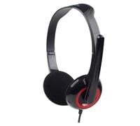 Gembird Stereo Headset & Microphone 3.5mm Cushioned Gloss Black & Red