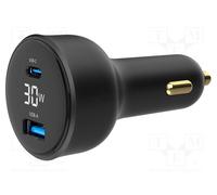 GEMBIRD TA-UC-AC2PD30LCD-CAR-01 USB power supply