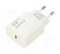 Gembird TA-UC-PD20-01-W USB Type-C 20 W USB fast charger, white | Gembird
