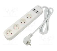 GEMBIRD TSL-PS-F4U-01-W Power strip