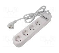 GEMBIRD TSL-PS-S4U-01-W Power strip