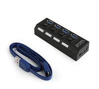 Gembird UHB-U3P4-22 Hub & Hub USB 3.0 (3.1 Gen 1) Type-A 5000 Mbps Black - Hubs & Hubs (USB 3.0 (3.1 Gen 1) Type-A, 5000 Mbps, Black, Mains 100 mm, 35 mm)