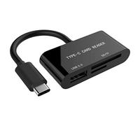 Gembird USB Type-C SDXC Compact Combo Card Reader, Black