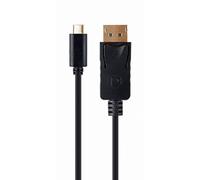 Gembird USB TYPE-C TO DISPLAYPORT 4K ADAPTER CABLE 15 CM BLACK