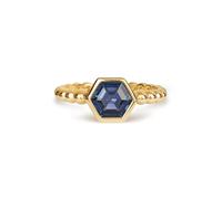 Gemdaia Blue Sapphire Hex Ring - UK - L / US - 6