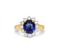 Gemdaia Luxury Royal Blue Sapphire Engagement Ring - UK - N / US - 7